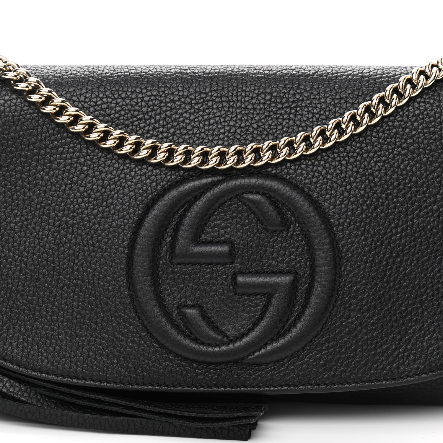Gucci Pebbled Calfskin Medium Soho Flap Crossbody Black 11 of 11