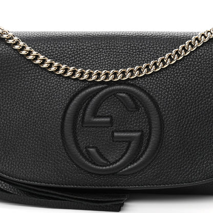 Gucci Pebbled Calfskin Medium Soho Flap Crossbody Black 11 of 11