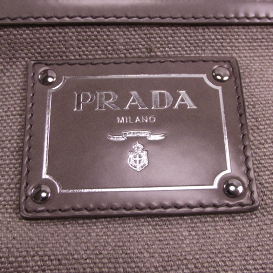 Prada Canvas Doctor Bag Beige 8 of 11