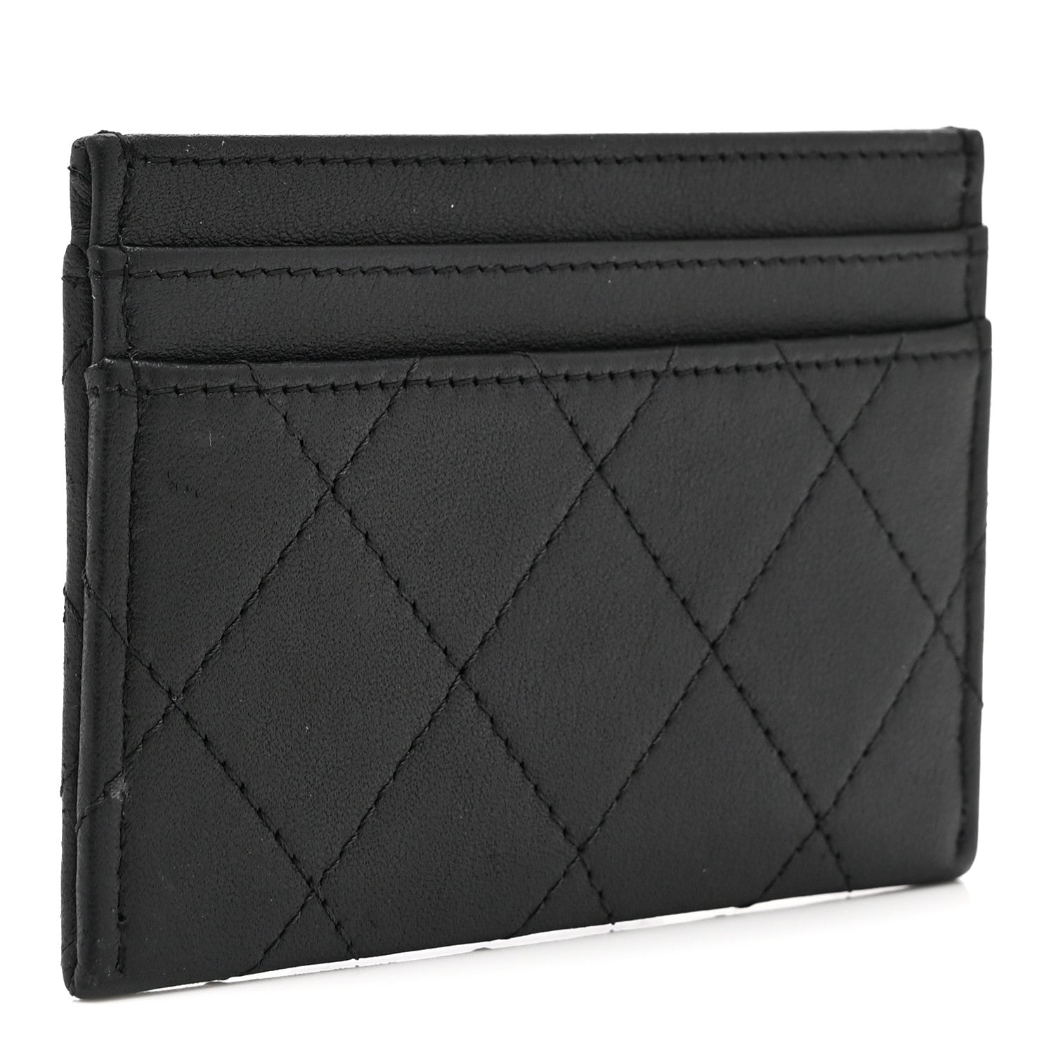 Chanel Calfskin Quilted Card Holder So Black 3 of 9