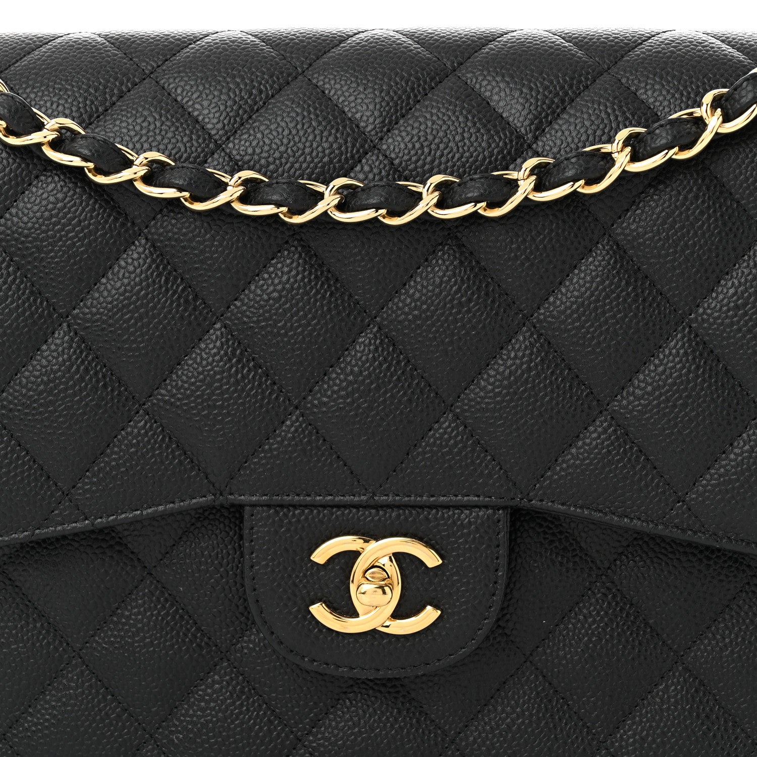 Chanel Caviar Quilted Jumbo Double Flap Black 8 of 12