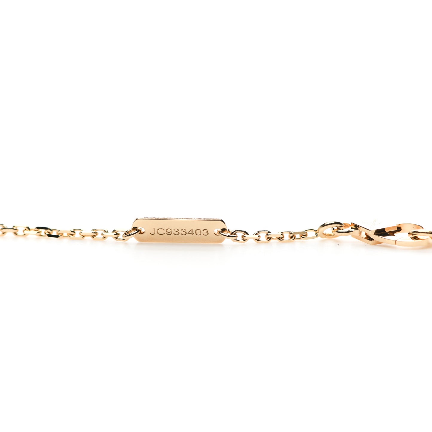18K Yellow Gold Guilloche Vintage Alhambra Pendant Necklace