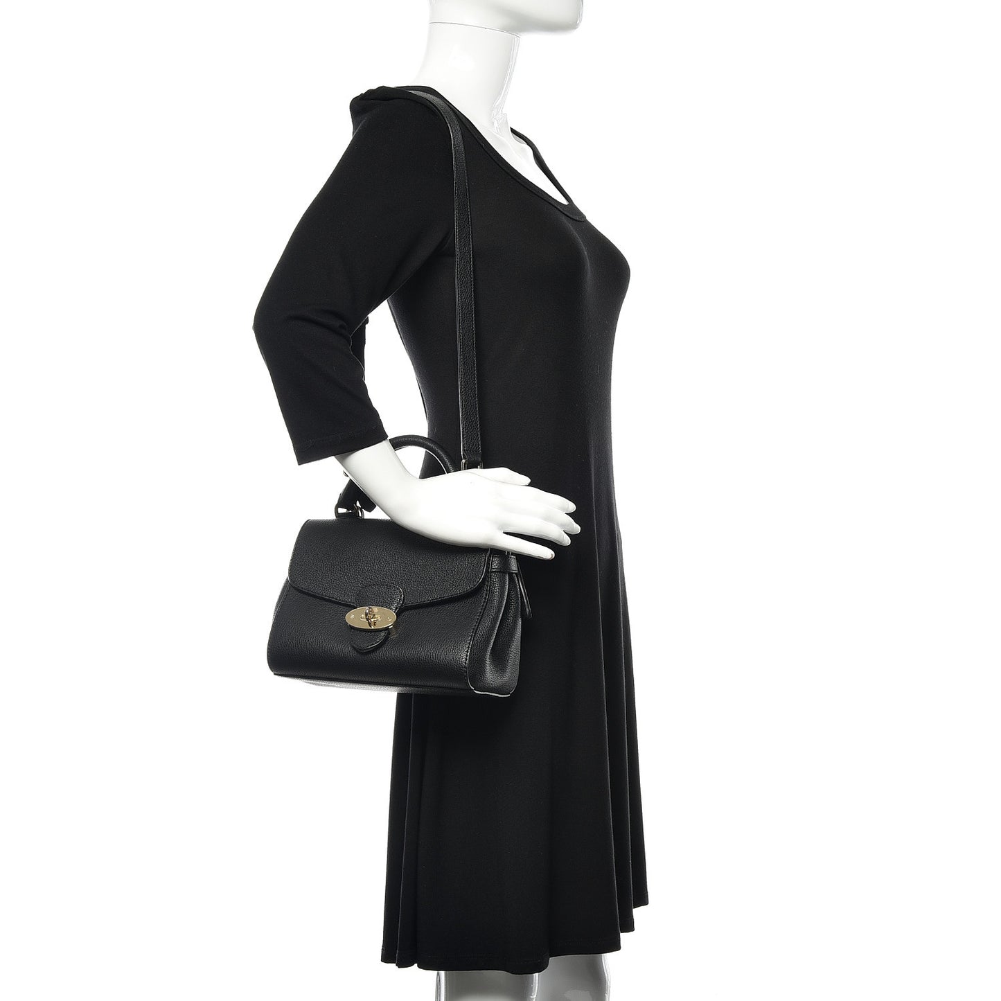 Grainy Calfskin Small Primrose Black