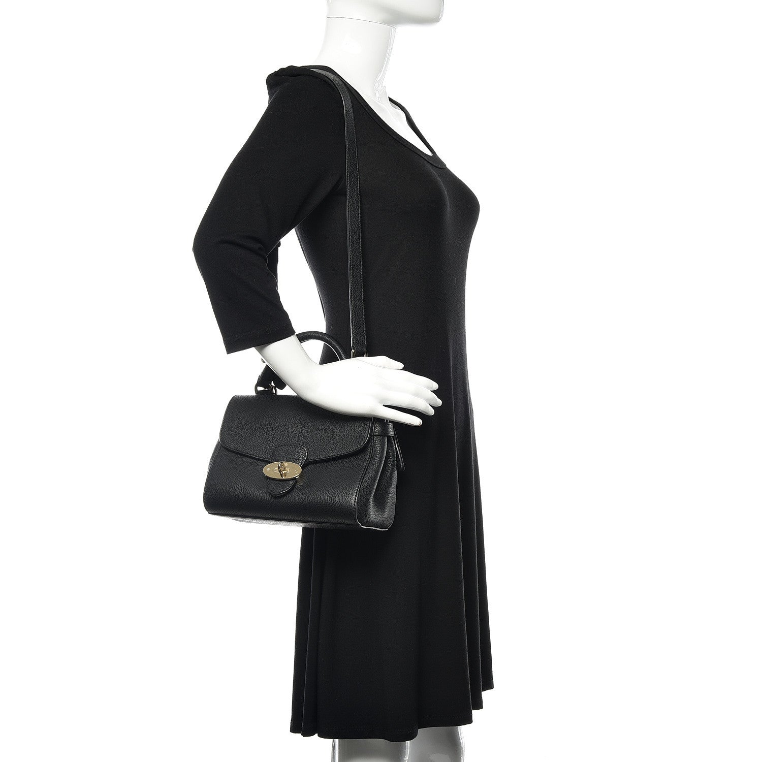 Mulberry Grainy Calfskin Small Primrose Black 2 of 11