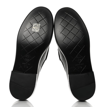 Chanel Lambskin Quilted CC Turnlock Loafers 37.5 Black 5 of 9