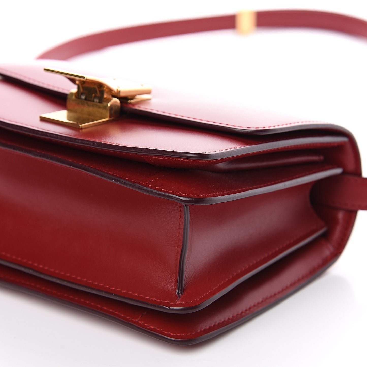 Smooth Calfskin Small Classic Box Flap Bag Red