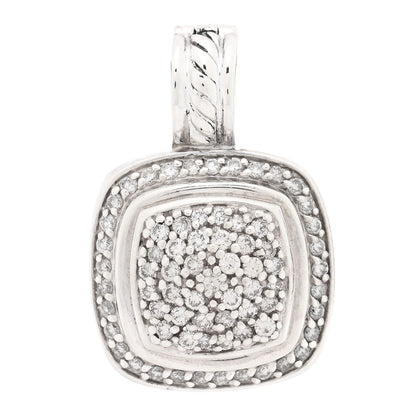 David Yurman Sterling Silver Pave Diamond 10mm Albion Pendant 1 of 3