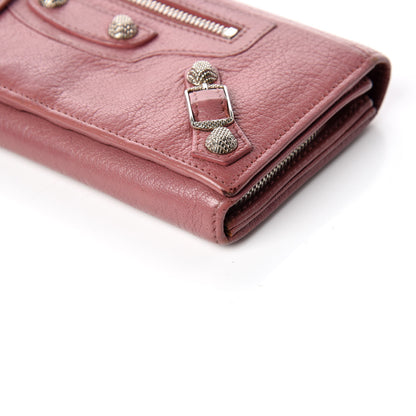 Balenciaga Agneau Giant 12 Silver Hardware Money Wallet Rose Bruyere 6 of 16