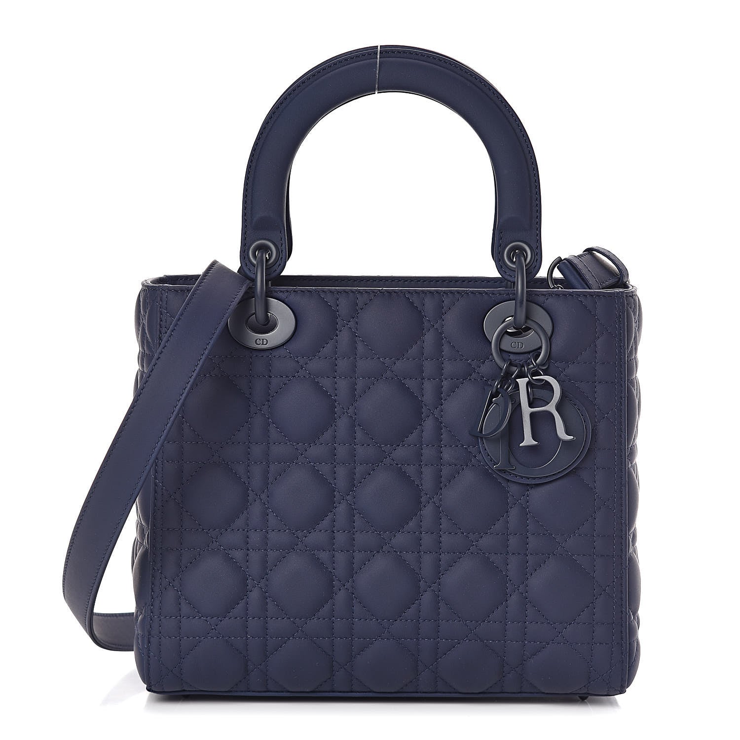 Christian Dior Ultra Matte Calfskin Cannage Medium Lady Dior Blue 1 of 8