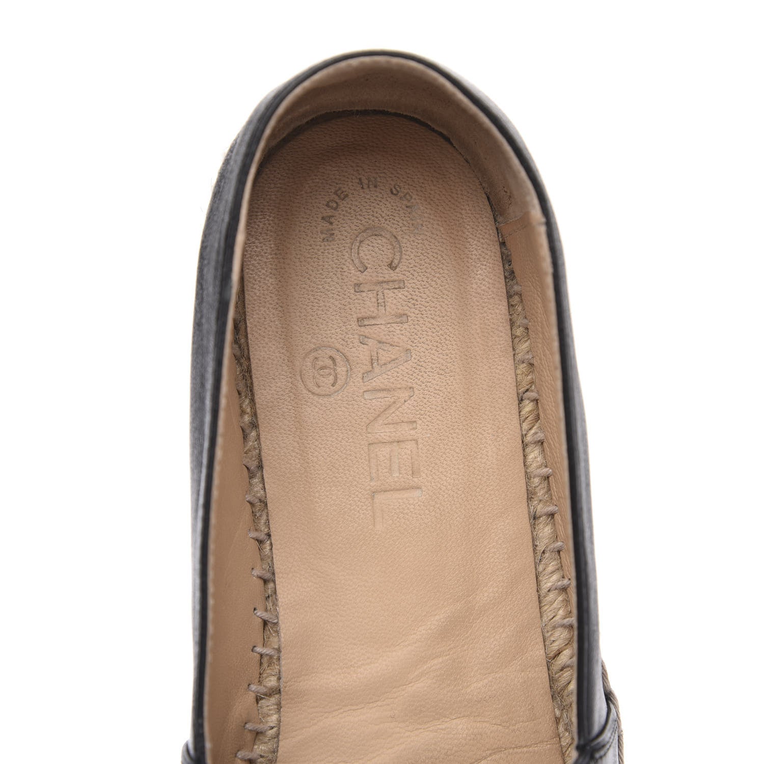 Chanel Lambskin CC Espadrilles 38 Black 9 of 12