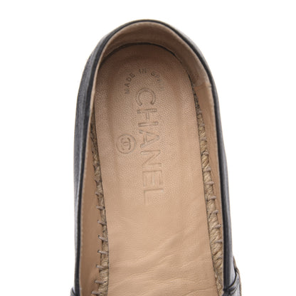 Chanel Lambskin CC Espadrilles 38 Black 9 of 12