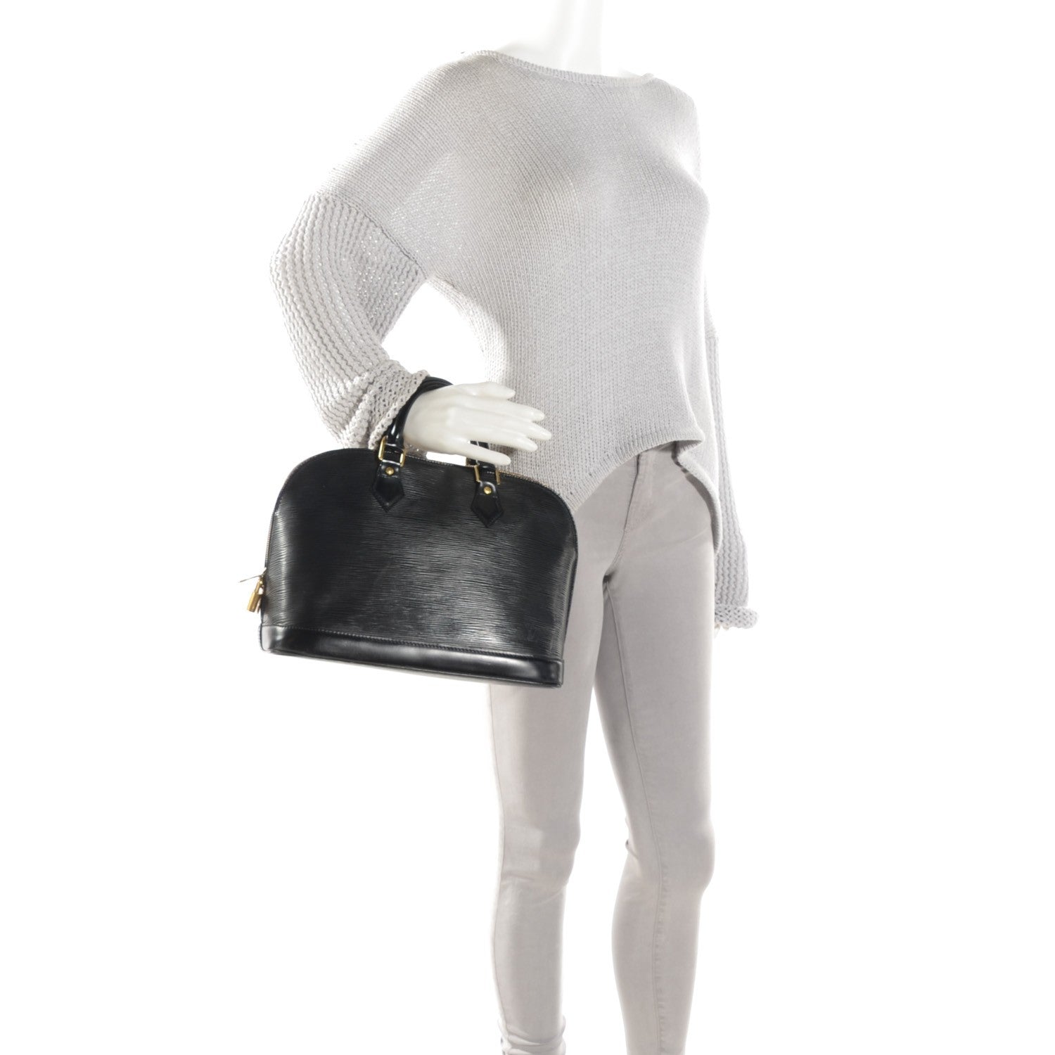 Louis Vuitton Epi Alma PM Black 3 of 10