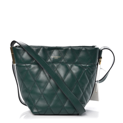 Givenchy Lambskin Quilted Mini GV Bucket Bag Green Forest 1 of 6