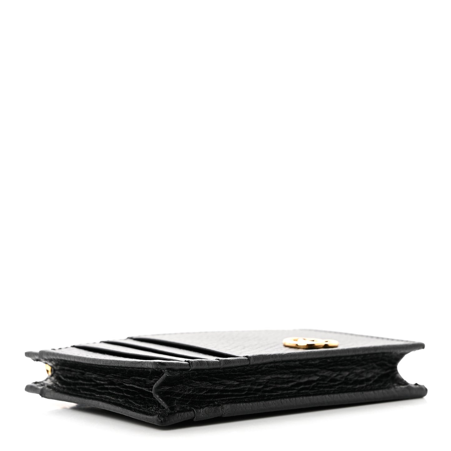 Dollar Calfskin GG Marmont Coin Case Card Holder Black
