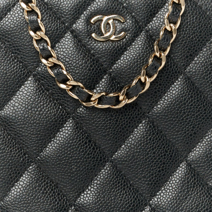 Chanel Caviar Quilted Classic Clutch with Chain Black 8 of 10