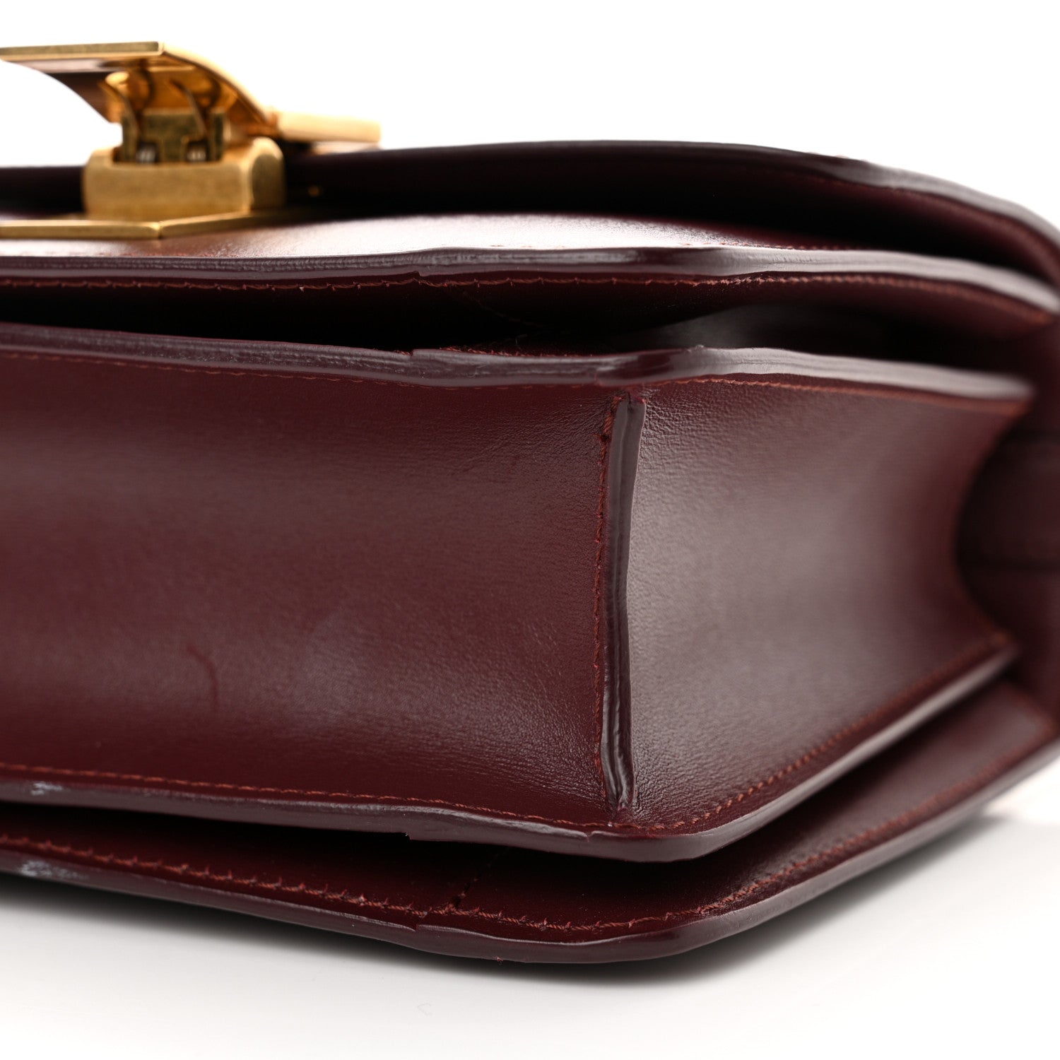 Celine Box Calfskin Small Classic Box Flap Bag Burgundy 5 of 9