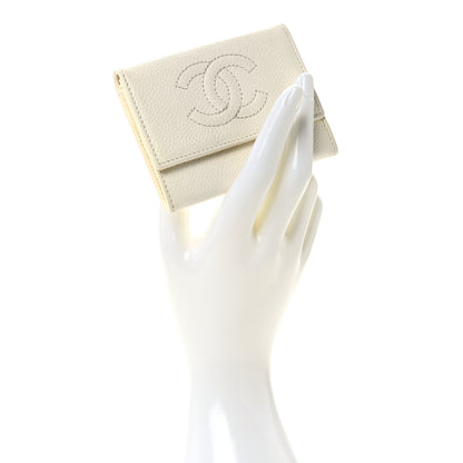 Chanel Caviar Timeless CC Card Holder White 2 of 12