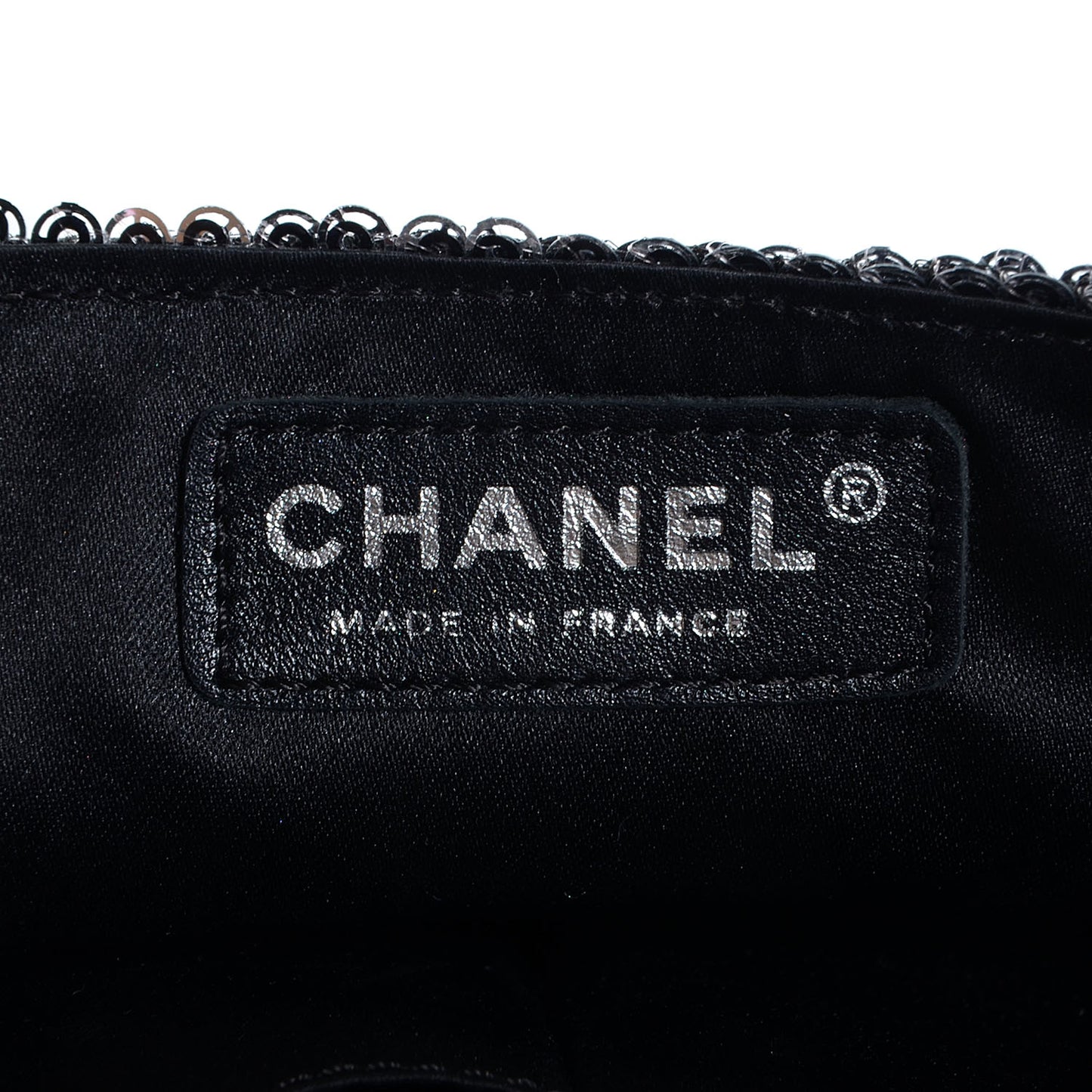 Sequin East West Flap Dark Silver