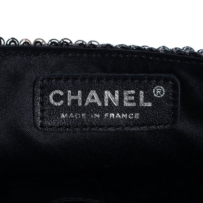 Chanel Sequin East West Flap Dark Silver 7 of 8