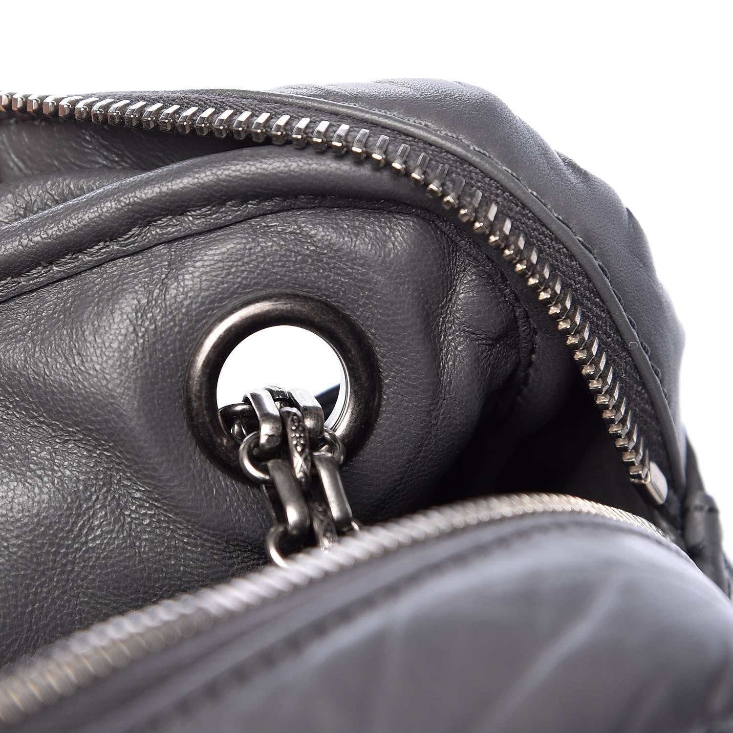 Chanel Aged Calfskin Quilted Large Reissue Camera Case Grey 14 of 20