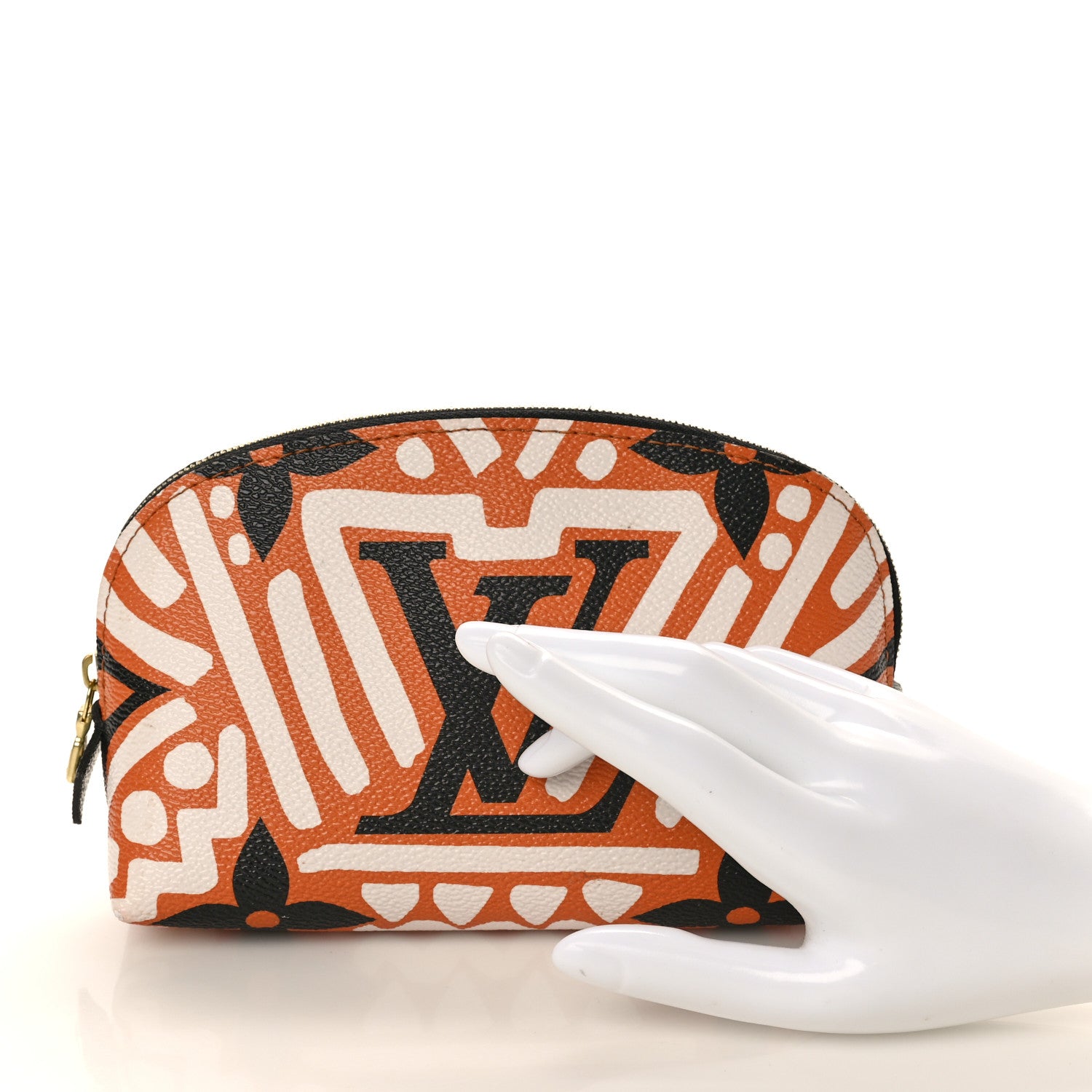 Louis Vuitton Monogram Giant Crafty Cosmetic Pouch Creme Caramel 2 of 11