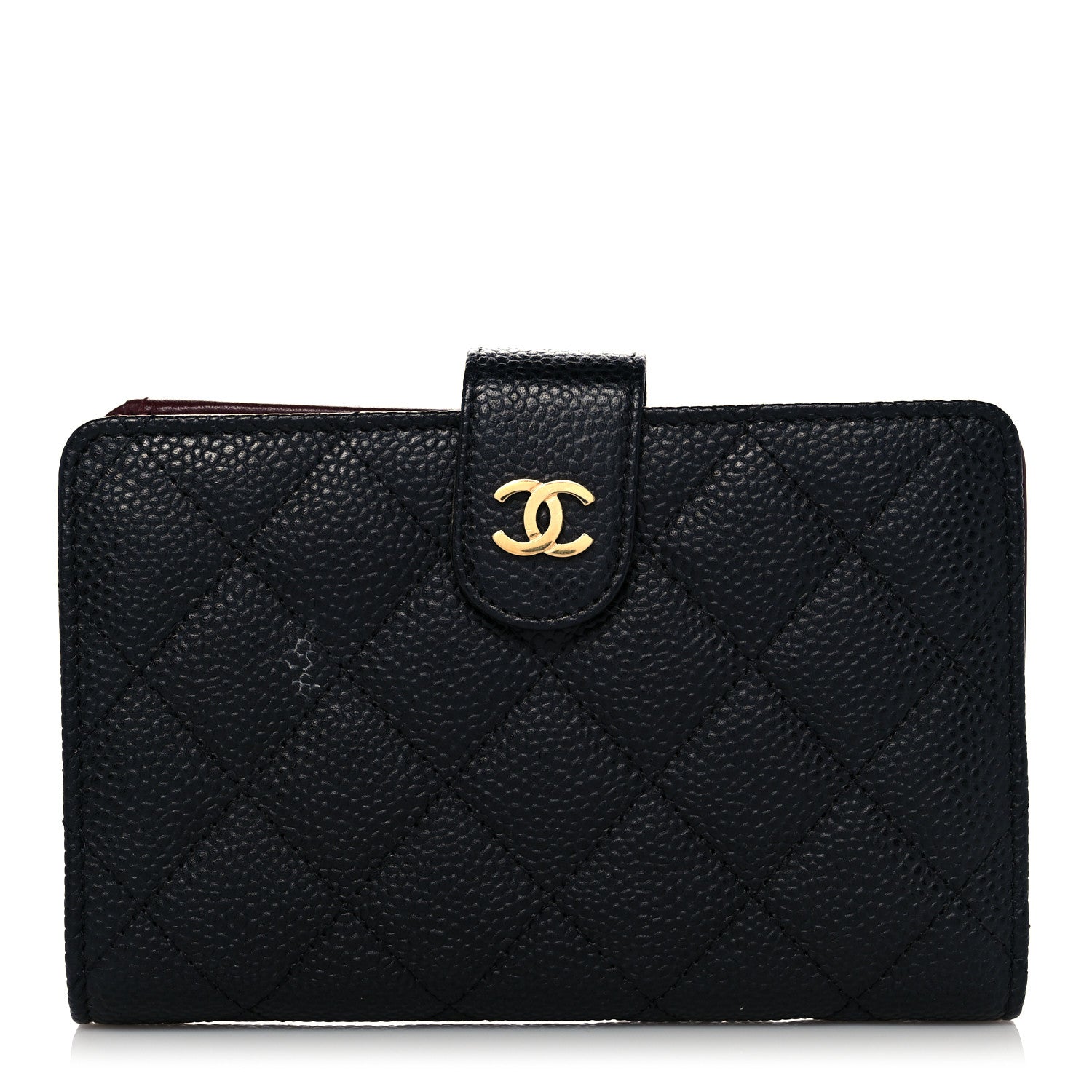 Chanel Caviar Quilted CC French Wallet Black 1 of 12