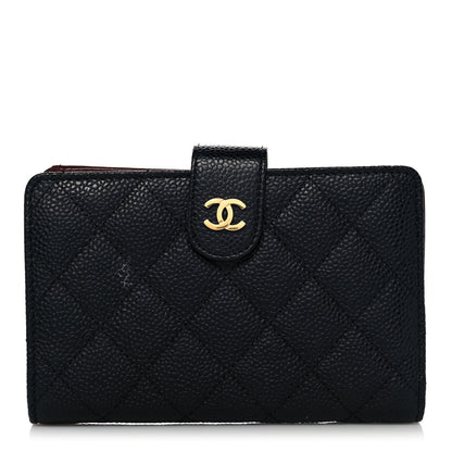 Chanel Caviar Quilted CC French Wallet Black 1 of 12