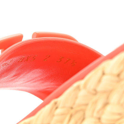 Valentino Garavani Calfskin VLogo Ankle Wrap Espadrille 45/90mm Platform Wedge Sandals 37.5 Titian 9 of 13