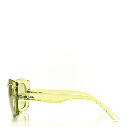 Prada Cat Eye Sunglasses SPR 19M Transparent Green 3 of 8
