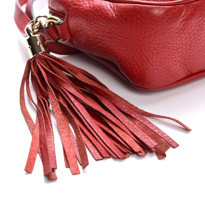 Gucci Pebbled Calfskin Small Soho Disco Bag Vibrant Red 14 of 18