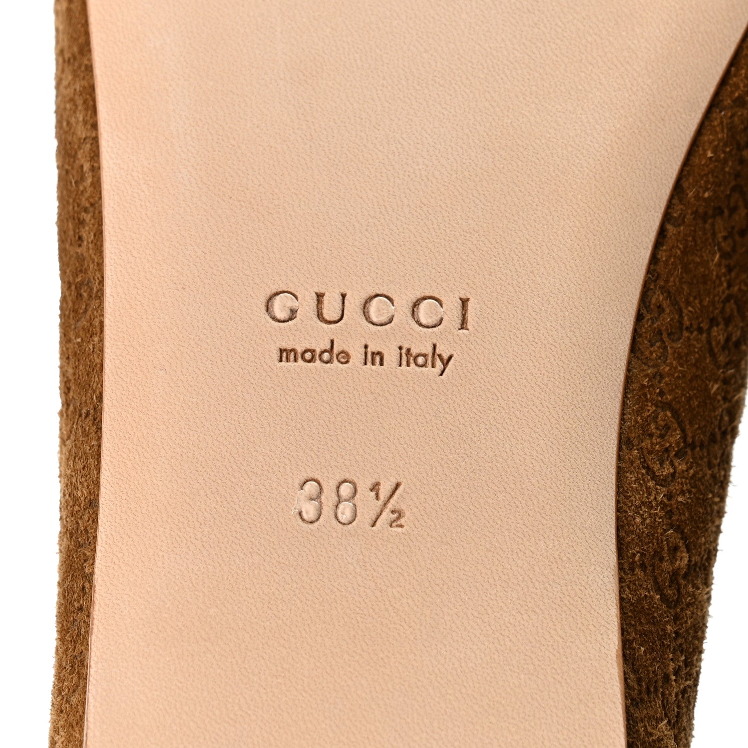 Gucci Suede Micro GG Horsebit Womens Kensington Moccasin Loafers 38.5 Cuoio 7 of 10