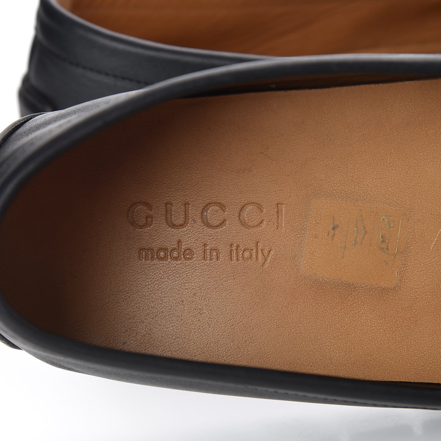 Gucci Guccissima Calfskin Mens Driver Loafers 7 Black 6 of 19