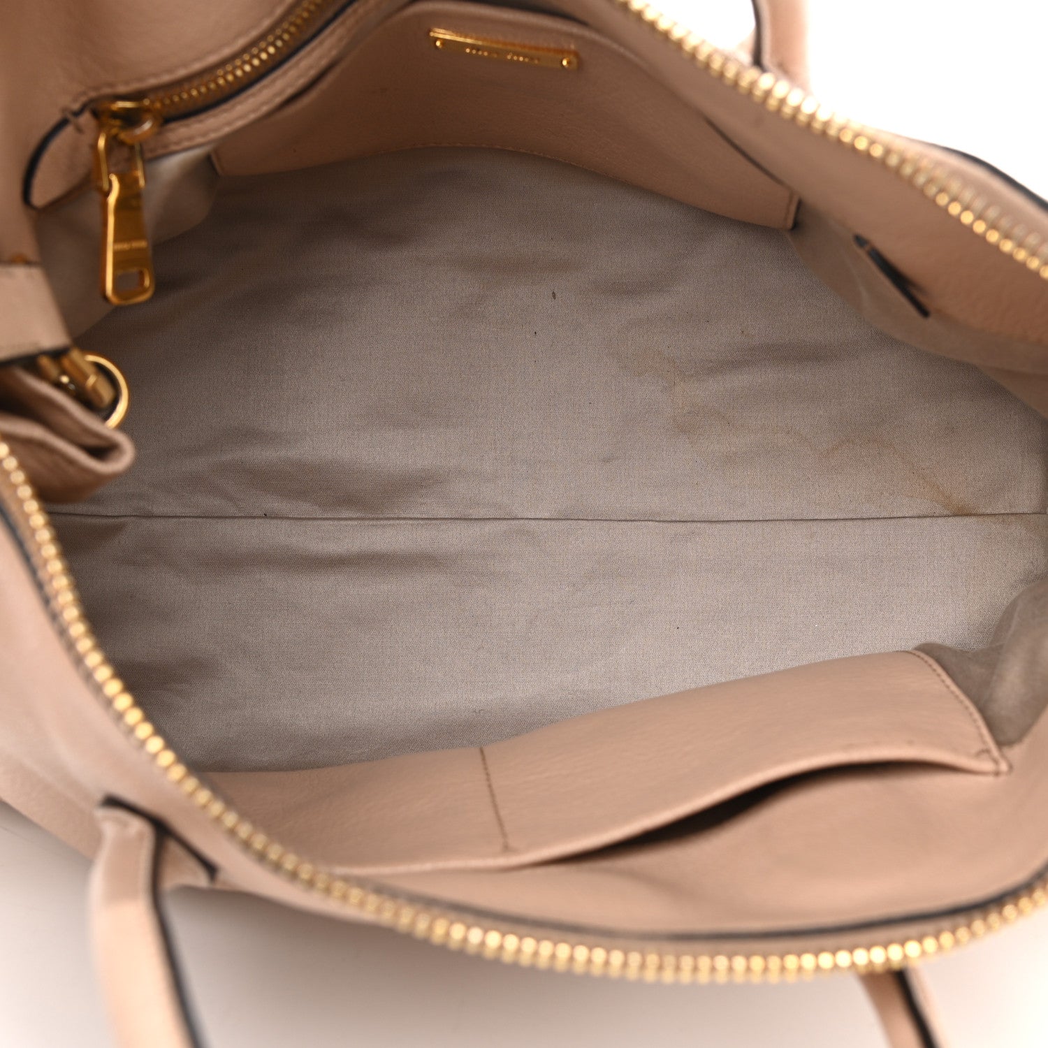 Miu Miu Goatskin Madras Top Handle Tote Cammeo 8 of 17