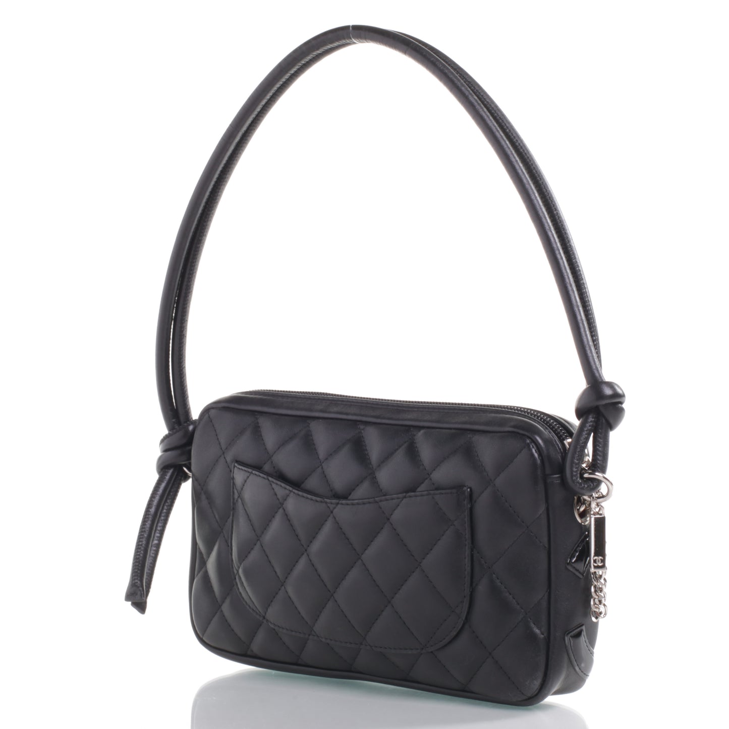 Calfskin Quilted Cambon Pochette Black