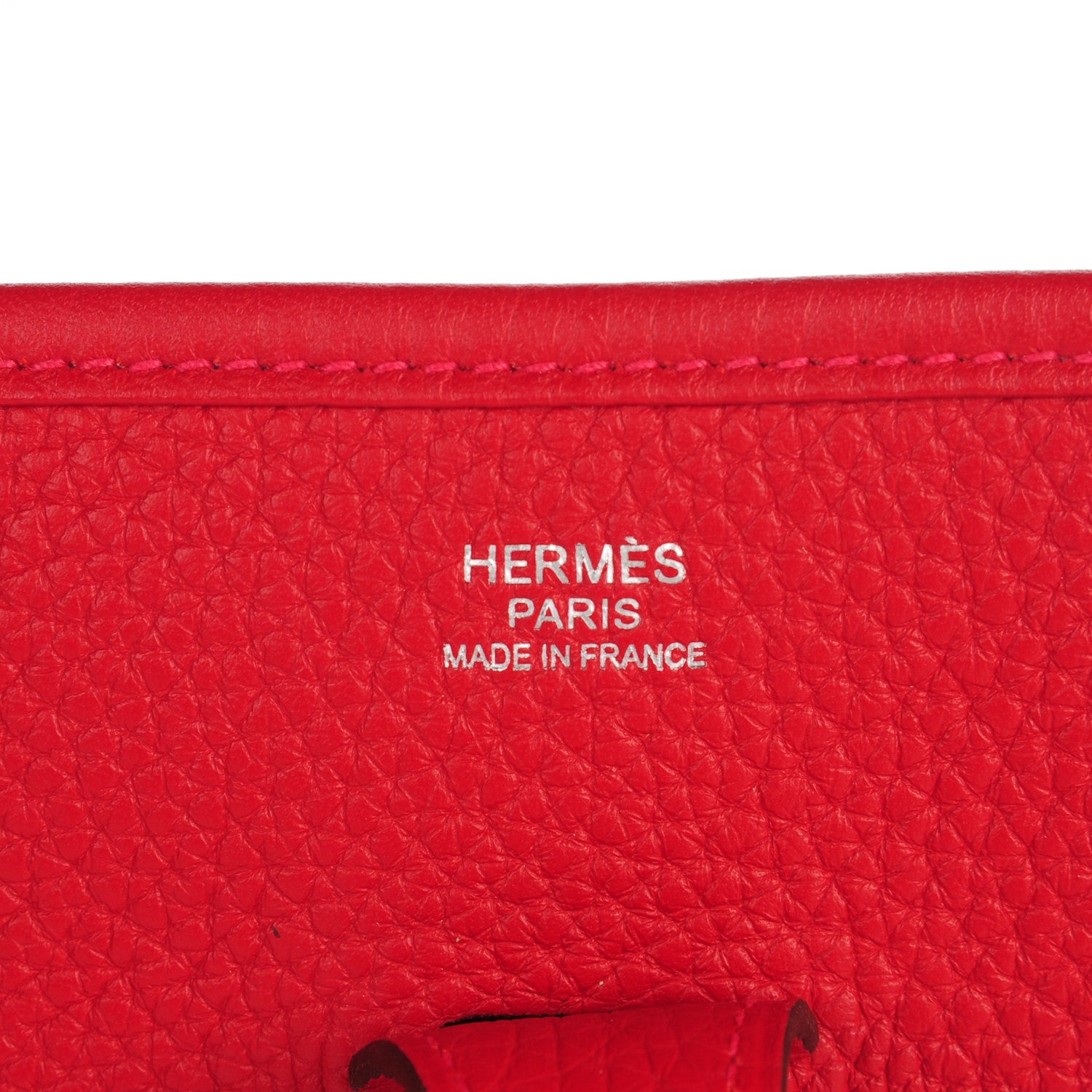 Hermes Taurillon Clemence Evelyne III PM Rouge Casaque 6 of 9