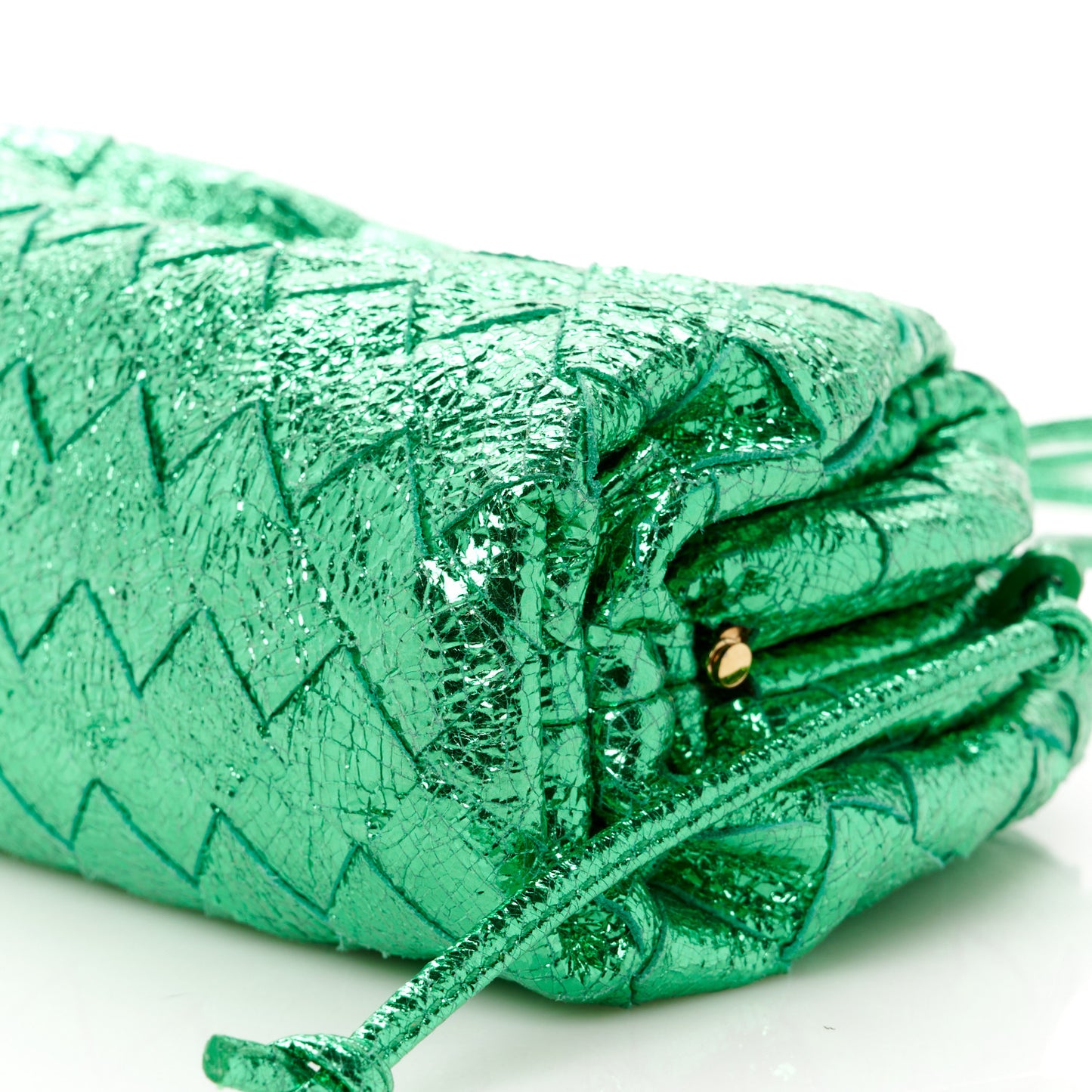 Metallic Nappa Intrecciato The Mini Pouch Parakeet