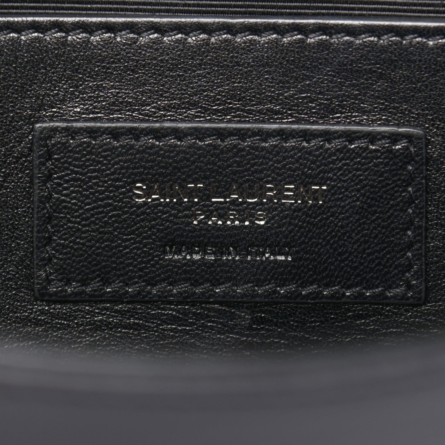 Textured Patent Classic Monogram Clutch Black