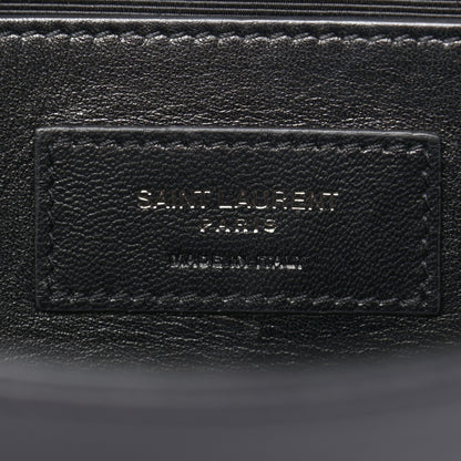 Saint Laurent Textured Patent Classic Monogram Clutch Black 5 of 5