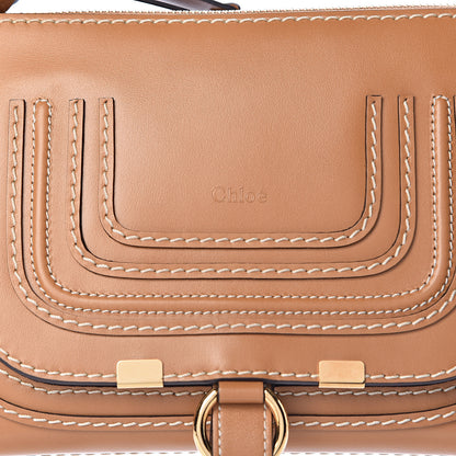 Chloe Shiny Calfskin Marcie Saddle Shoulder Bag Autumnal Brown 10 of 10