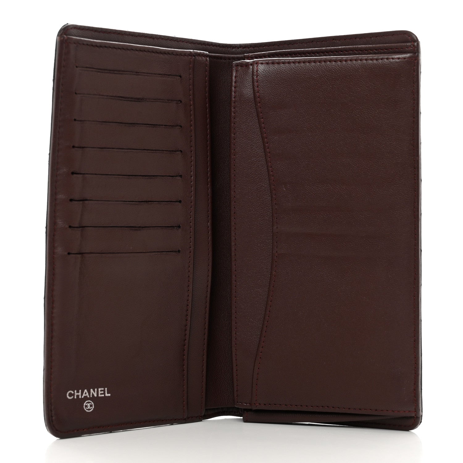 Chanel Lambskin Quilted Yen Wallet Black 5 of 8