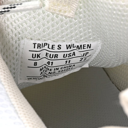 Balenciaga Fabric Mesh Clear Sole Womens Triple S Sneakers 41 White 7 of 8