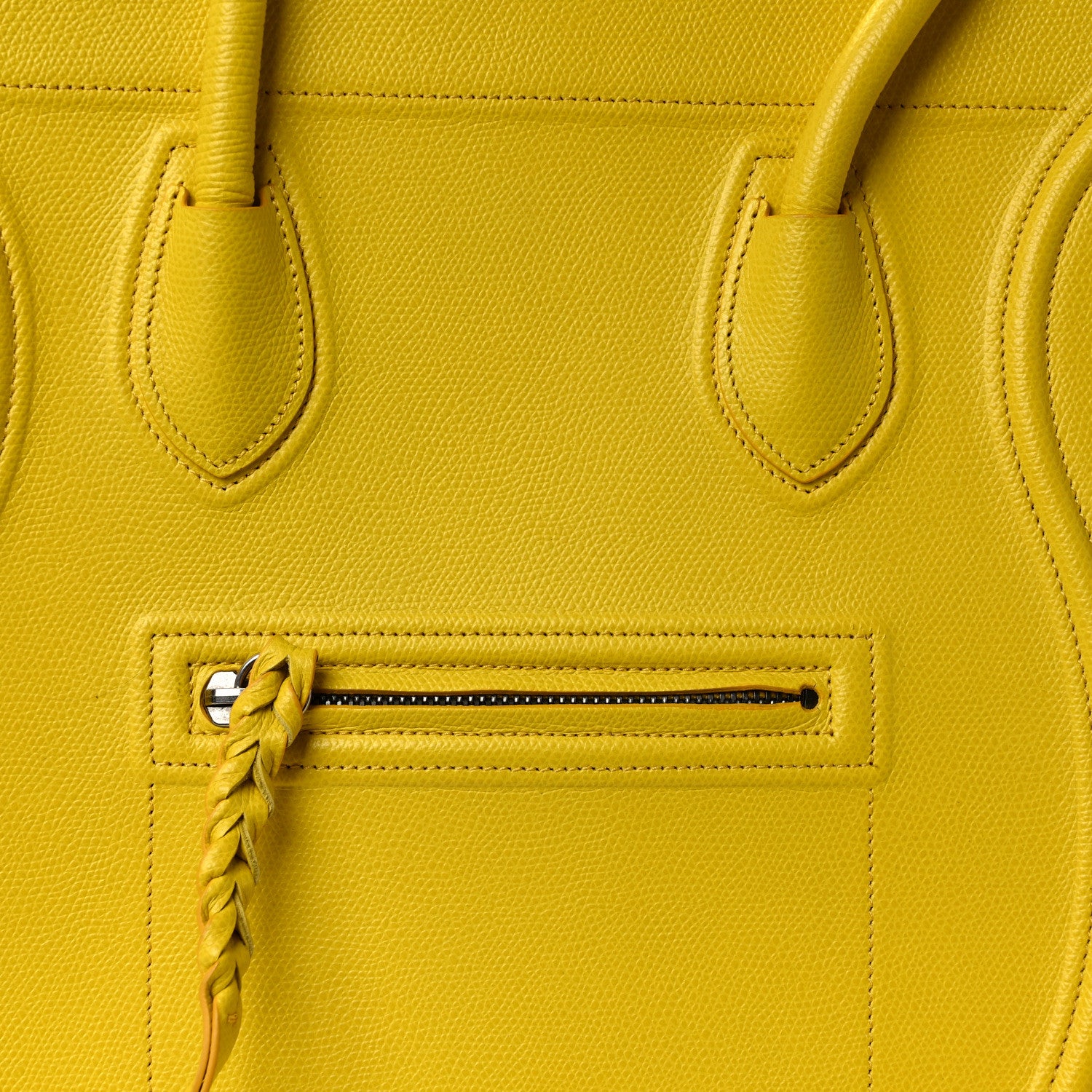 Celine Grained Calfskin Medium Phantom Luggage Yellow 8 of 14