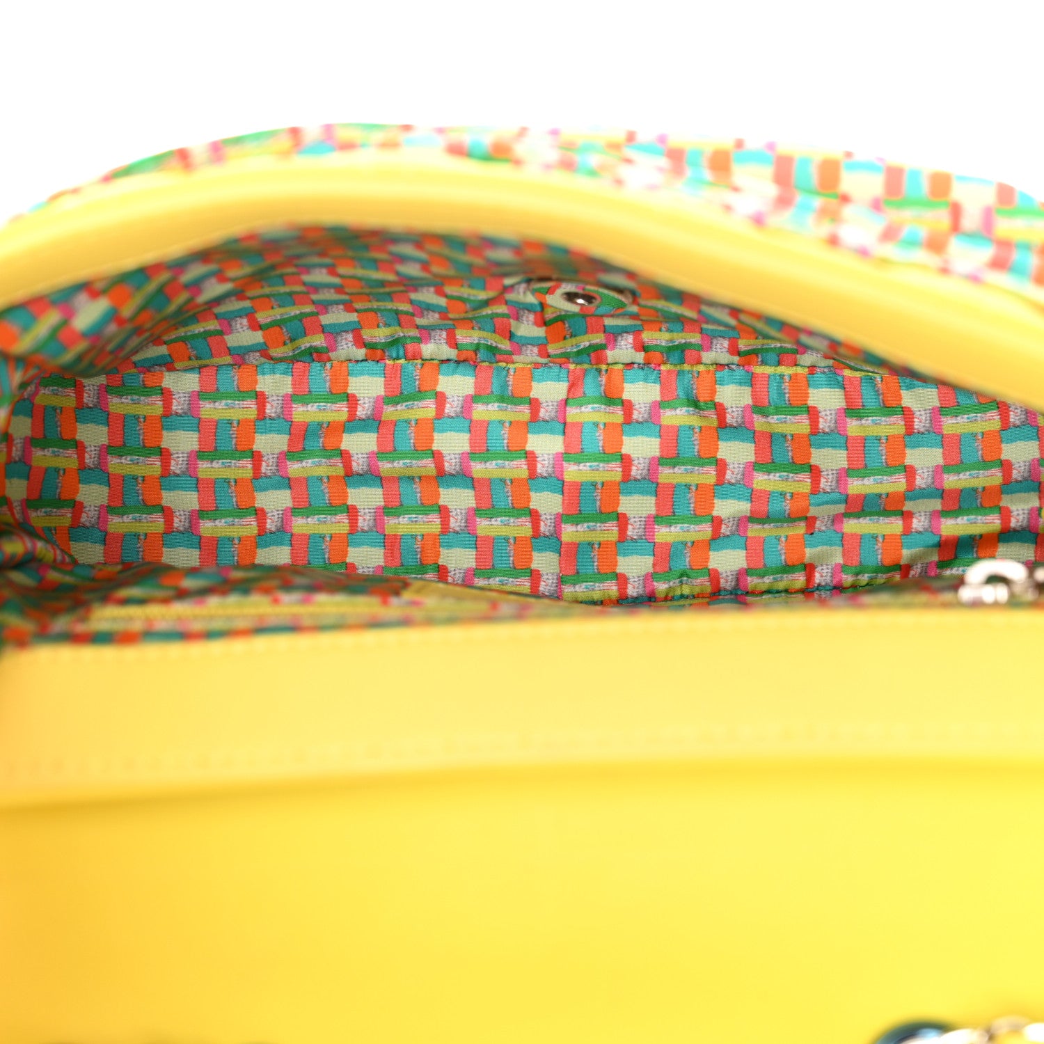 Chanel Rubber Quilted Lambskin Mini Square Coco Rain Flap Yellow 6 of 14