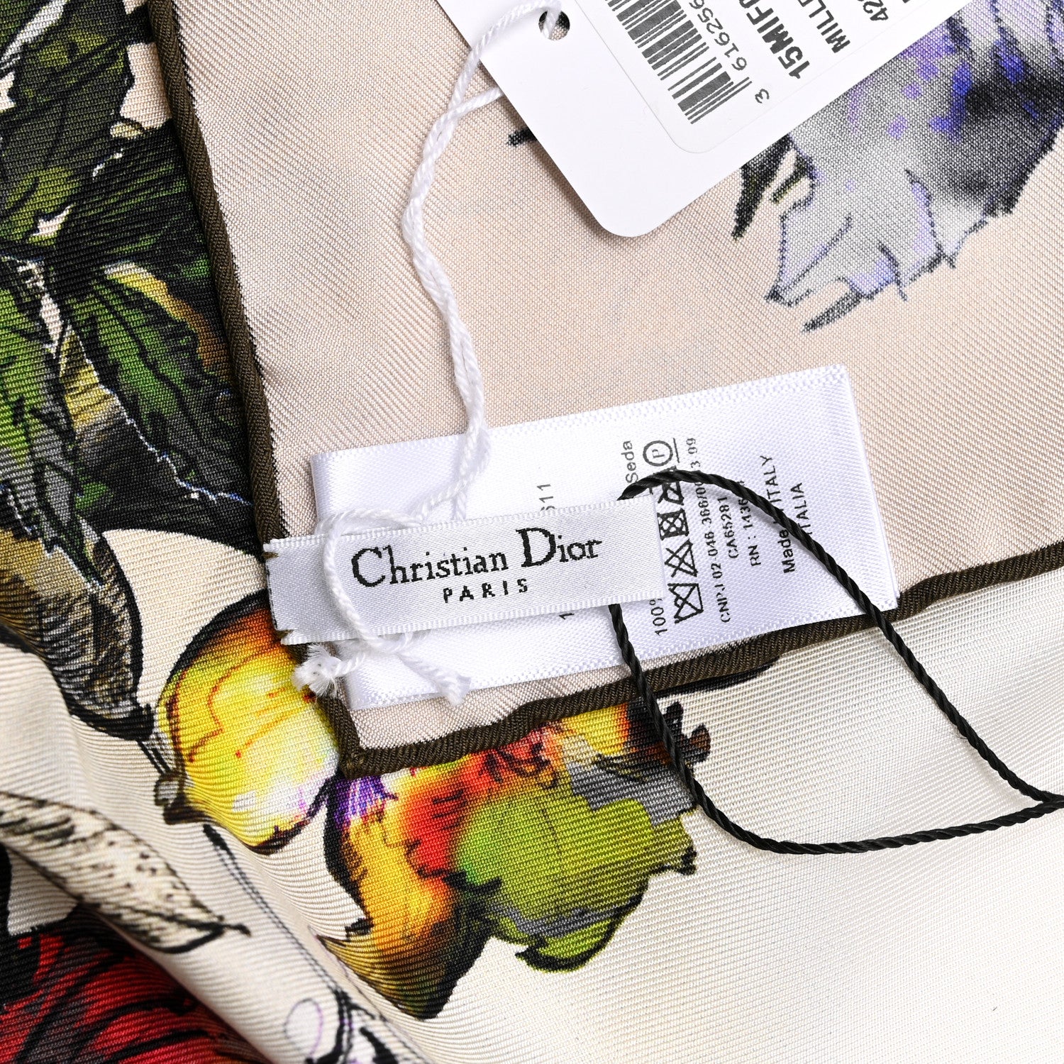 Christian Dior Silk D-Millefiori 70 Square Scarf Pink Multicolor 3 of 3