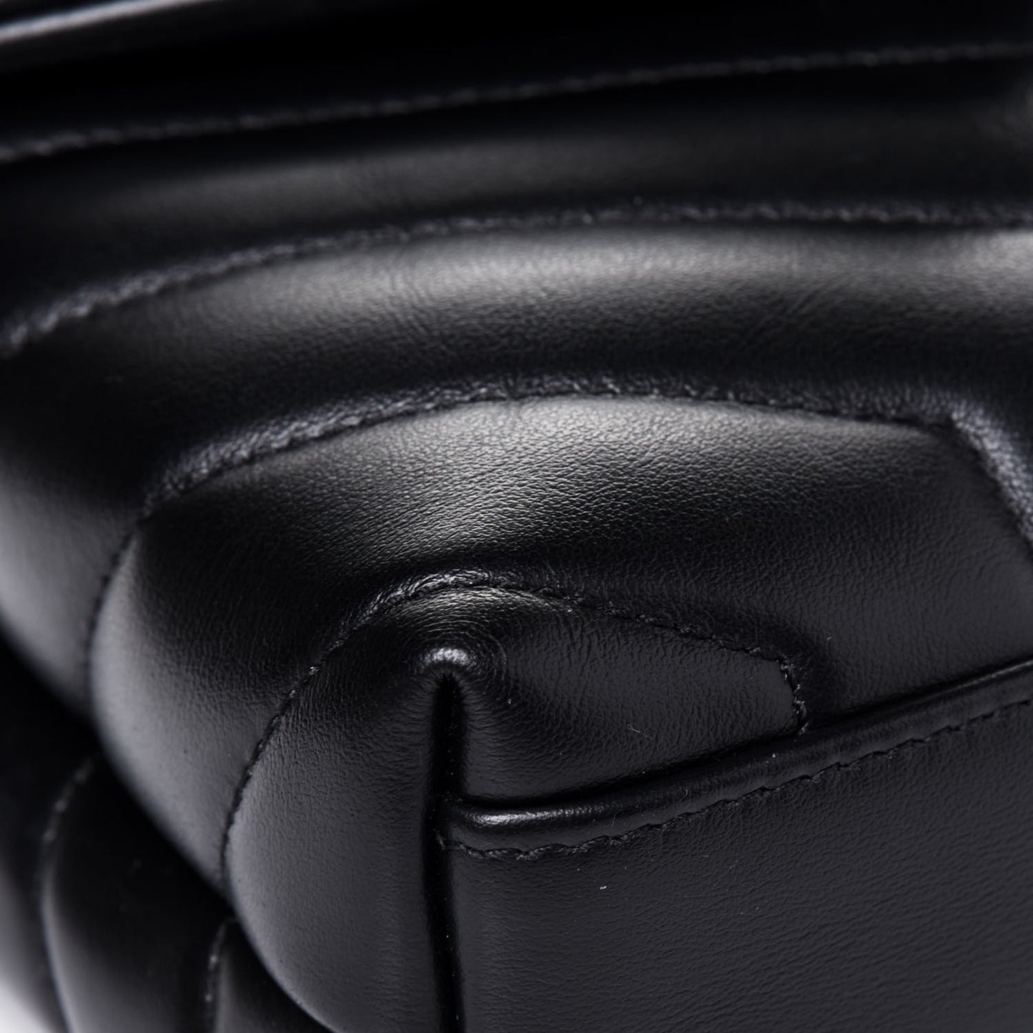 Calfskin Y Quilted Monogram Toy Loulou Crossbody Bag Black