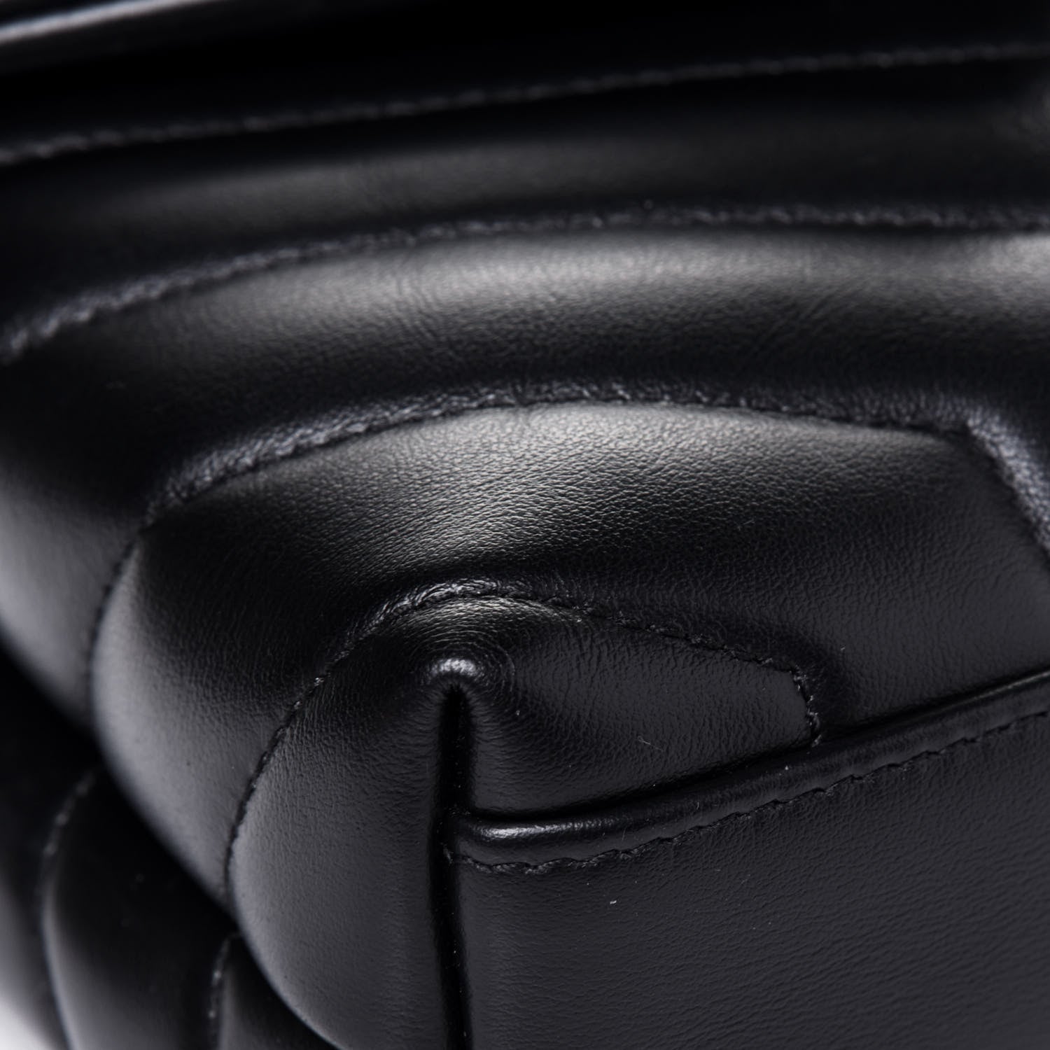 Saint Laurent Calfskin Y Quilted Monogram Toy Loulou Crossbody Bag Black 9 of 13