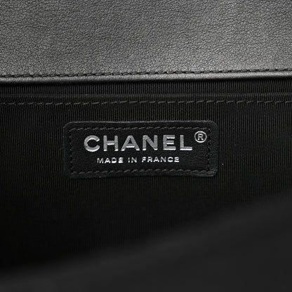 Chanel Wool Lambskin Embroidered Mosaic Medium Boy Flap Black 6 of 15