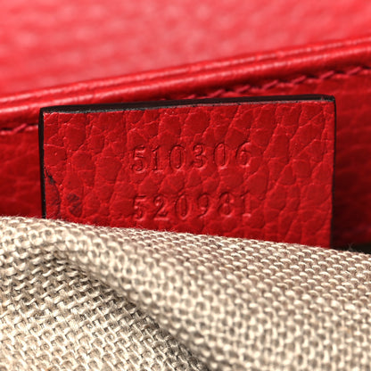 Gucci Dollar Calfskin Medium Interlocking G Top Handle Shoulder Bag Red 8 of 11