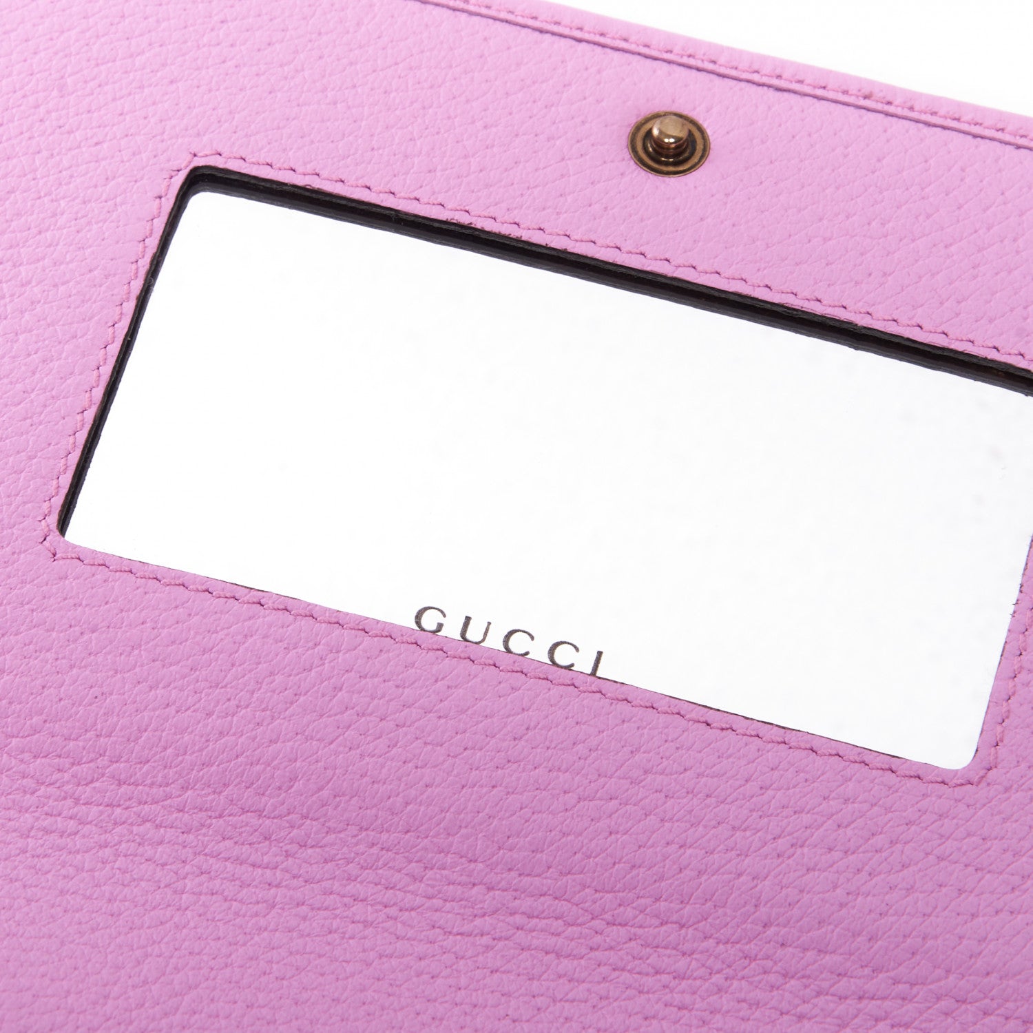 Gucci Calfskin Marquise Crystals Mini GG Chain Wallet Malva 8 of 9