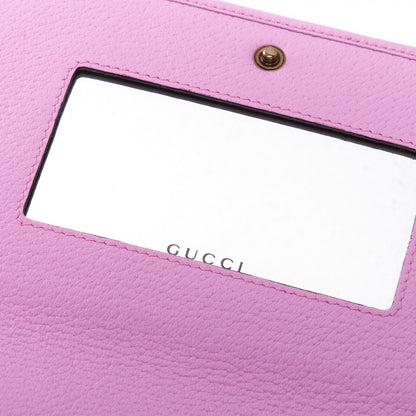 Gucci Calfskin Marquise Crystals Mini GG Chain Wallet Malva 8 of 9